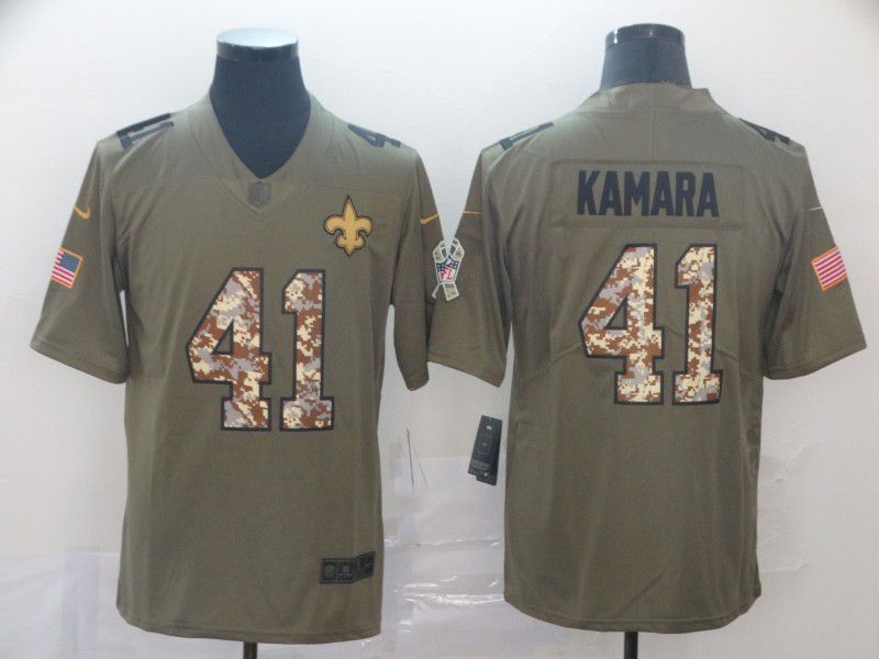 Men New Orleans Saints #41 Kamara Nike 2019 Olive Camo Salute to Service Limited NFL Jerseys->new orleans saints->NFL Jersey